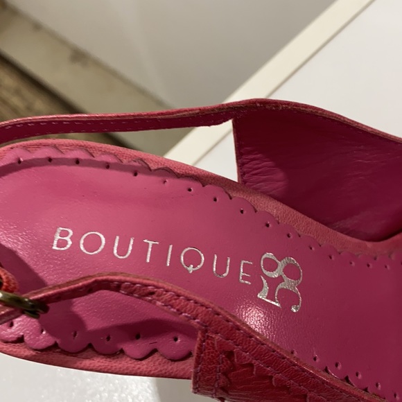 Boutique 58 pink leather slingback sandals 7.5 - Picture 4 of 7